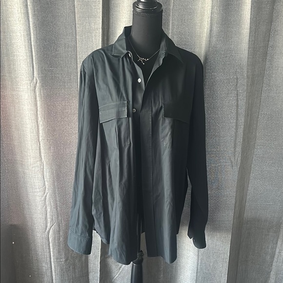 Banana Republic Black Lightweight Shirt Jacket Relaxed Fit - Picture 1 of 5